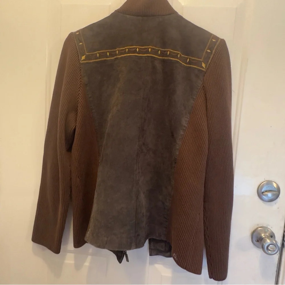 Bob Mackie Brown Wearable Art Jacket - image 7